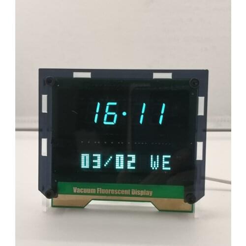 VFD fluorescent display WIFI clock dual screen display big numbers + characters, network timing and brightness adjustment