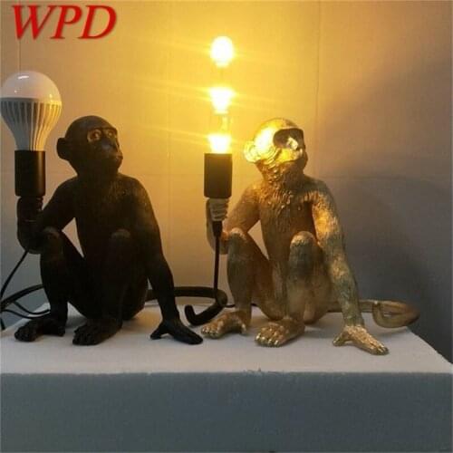 WPD Table Desk Light Lamps LED Resin Contemporary Creative Cartoon Monkey Decorative For Home