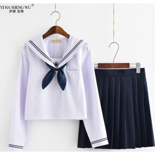 School Girl Skirts Japanese Korean Style JK Uniform Japan Fashion College Sailor Costume Pleated Anime Sweater for Girls Clothes