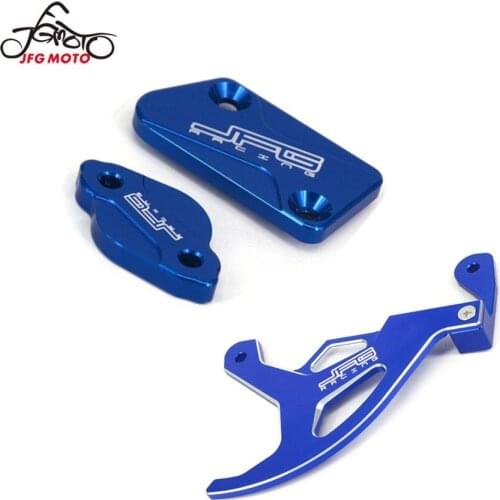 Motorcycle CNC Rear Brake Disc Guard Protector Brake Reservoir Cover Cap For Yamaha YZ125 YZ250 YZ250F YZ450F YZ125X 2008 2009