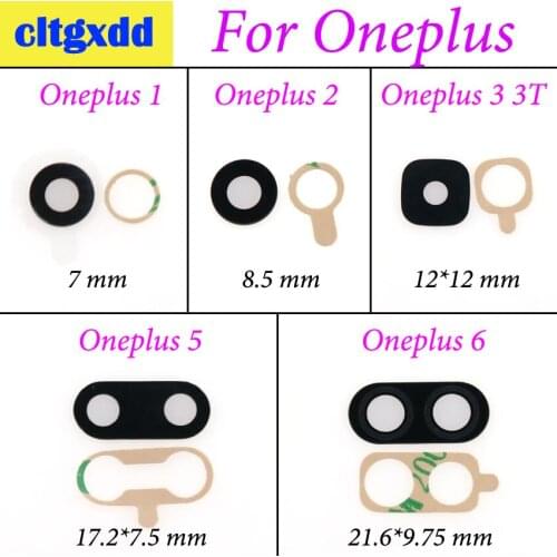 Cltgxdd Rear back camera glass lens protection cover with sticker for Oneplus 1 2 3 3T 5 6 Camera glass lens