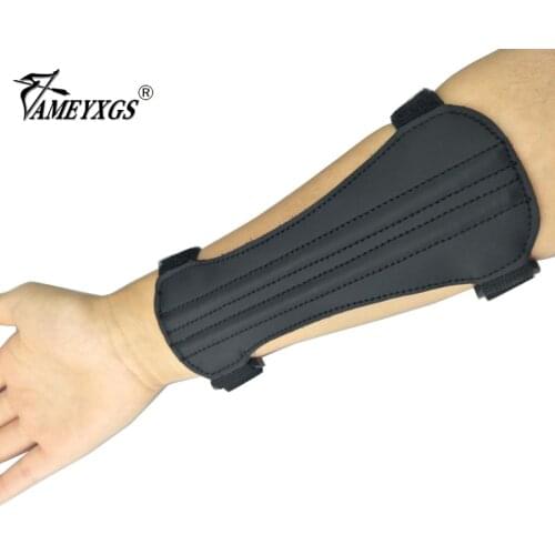 PU Leather Arm Guard Archery Adult Arm Protector Bow and Arrow Protection Accessories for Outdoor Target Shooting Hunting