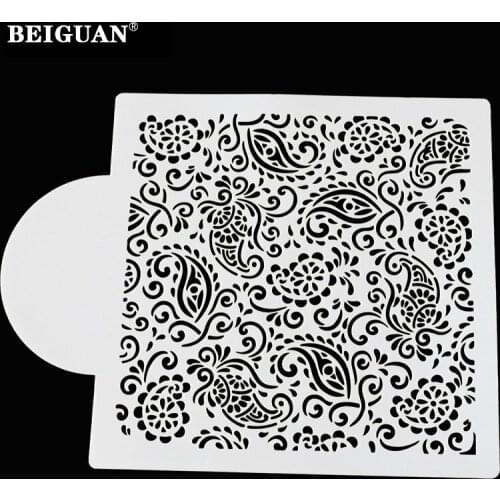 15*19cm Bakeware Baking Flower Fondant Cake Decorating Tools Cake cookie Stencil Template Mold