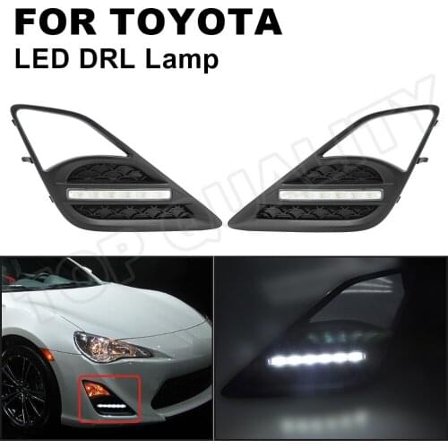 2Pcs LED Driving DRL Daytime Running Light For 2013 2014 2015 2016 Toyota FT86 FT-86 GT86 GT-86 Scion FR-S Fog Lamp Car Accesy