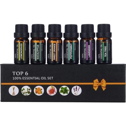 6Pcs/set Pure Natural Aromatherapy Essential Oil Kit For Humidifier Water-soluble Fragrance Oil Massage Essential Oil Skin Care