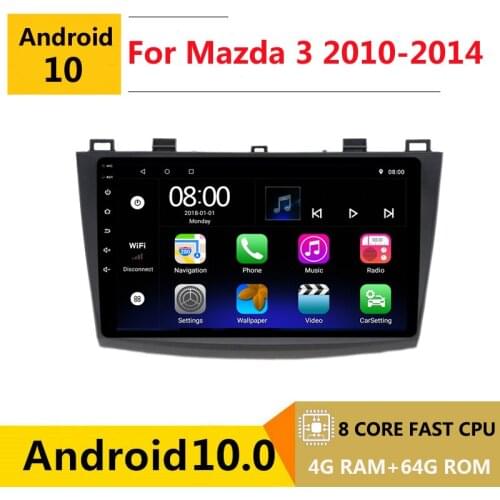 2 din 8 core android 10 car radio auto stereo for Mazda 3 maxx axela 2010 11 2012 13 2014 navigation GPS DVD Multimedia Player