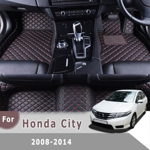 RHD Carpets For Honda City 2014 2013 2012 2011 2010 2009 2008 Car Floor Mats Car-styling Accessory Interior Parts Decor