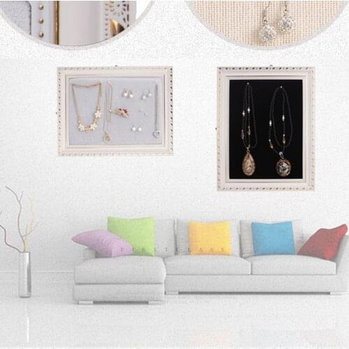 Jewelry Frame Velvet Earrings Display Stand Holder Necklace Shelf Show Case Organizer Tray