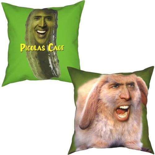Picolas Nicolas Cage Pillowcase Soft Polyester Cushion Cover Decorations Throw Pillow Case Cover Living Room Zipper 40*40cm