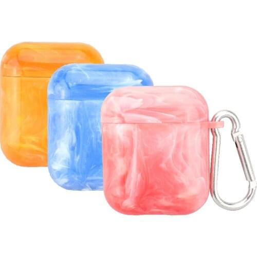 Stone Cover For Airpods Pro Case TPU PC Protective Cover For Apple AirPods 3 2 Case Accessories Wireless Earphone With Keychain