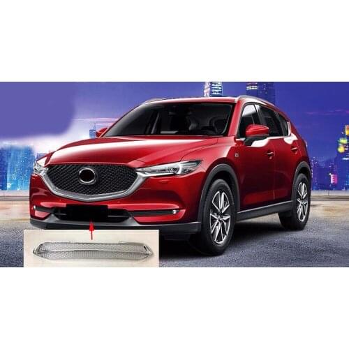 For Mazda CX-5 CX5 2nd Gen 2017 2018 auto body protection detector ABS trim Front up Grid Grill Grille panel 1pcs