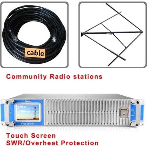 FMUSER 300W 350W FM transmitter with circularly polarlized antenna and 20meters cable kit