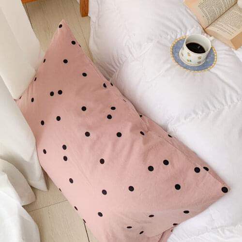 Dots Pillow Case Cotton Lovely Back Support Cushion Cover Pillowcase Covers Dorm Bedding Decorative Home Decor 48x74cm ONE PIECE