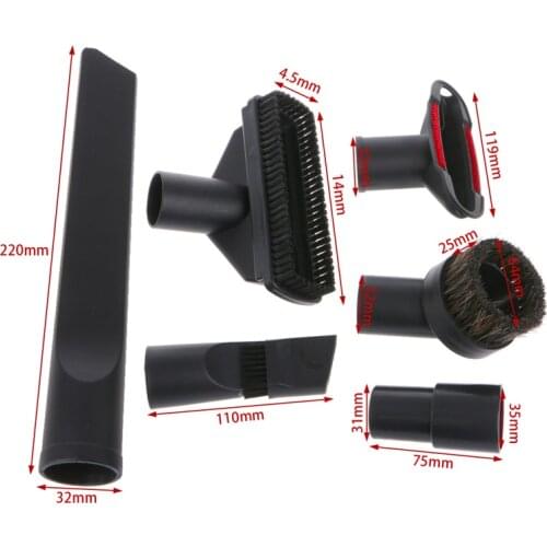 6 In 1 Vacuum Cleaner Brush Nozzle Home Dusting Crevice Stair Tool Kit 32mm 35mm