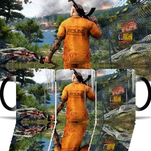 Game SCUM Mug Color Changed Coffee Mugs Milk Tea Cup Best Gift Mugs for Your Friend