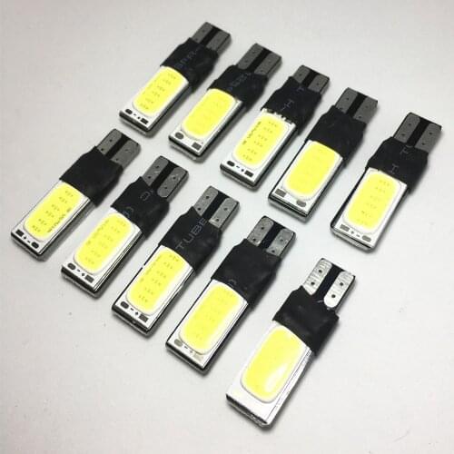 10 pcs T10 COB LED 194 168 W5W Interior Bulb License plate lamp White Door light Brake Lamps Cars Canbus No Error width lamp Led