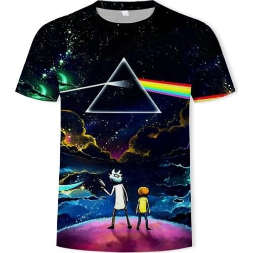 2021 Summer Fashion New Modi Cartoon 3D Printing mens short-sleeved Trendy Street And Alley Casual T-shirt Apparel