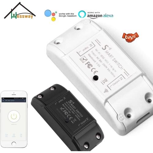 Wall-mounted APP touch wifi relay Power switch for 100-240VAC 2KW 10A Work with Alexa Google Home