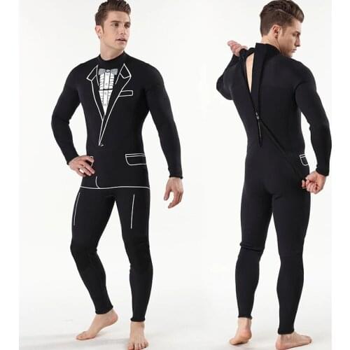 3MM Neoprene wetsuit men Scuba spearfishing skin diving suit one pieces Business suit Snorkeling Surfing winter thermal swimwear