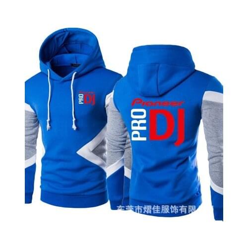 2021 New Spring Autumn Fashion Men Pullover Sweatshirts Pioneer Pro Dj Patchwork Casual Cotton Hoodies Clothing 5 Colors