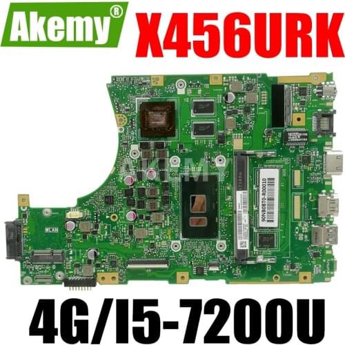 New X456URK Mainboard For ASUS X456UVK X456UQK X456UB X456UJ F456U X456UV A456U Laptop Motherboard 4G/I5-7200U GT930M/GT940M