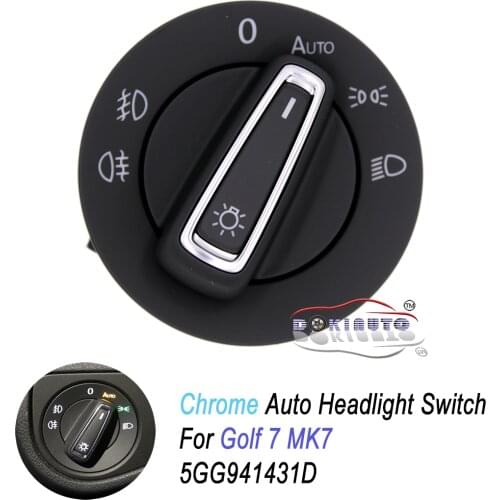 5GG941431D FOR VW GOLF 7 MK7 VII R Chrome Auto Headlight Switch 5GG 941 431 D