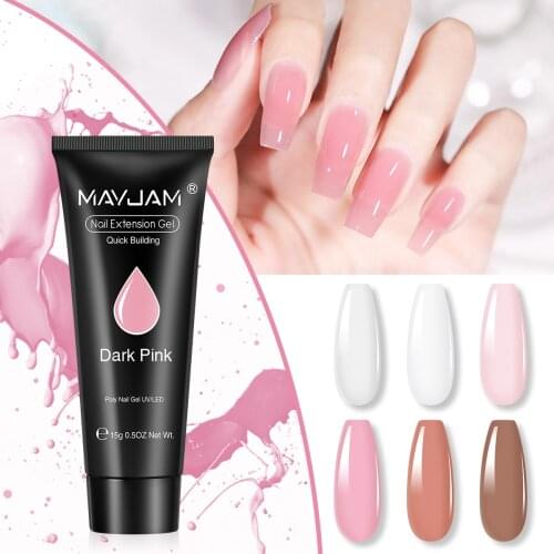 Poly UV Gel for Extension Acrylic Builder Gel Semi Permanent Nail Polish Varnishes for Nails Art Enamel Quick Building Jelly Gel