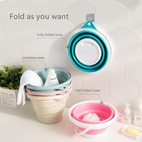 5L/10L Collapsible Bucket Portable Folding Bucket Water Bucket Container with Sturdy Handle for Backpacking Camping Outdoor