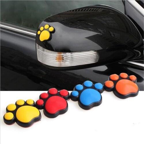 Styling Car Sticker Bear Paw Dog Animal Footprint Emblem Auto Car Crash Sticker Door Side Guard Protector Car Decoration