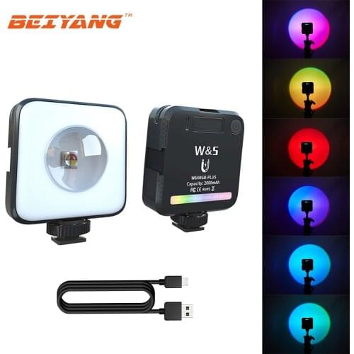BEIYANG LED Sunset Lamp Color Changing Magnetic Hanging Photography RGB Camera Light for Photo Studio Youtube INS Vlog Blogger