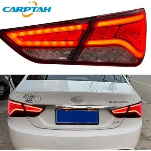 LED Car Taillight Tail Lights For Hyundai Sonata YF 2011 2012 2013 2014 Rear Fog Lamp Dynamic Turn Signal Reverse Brake Light