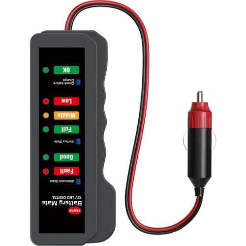 12V Car Battery Tester Quick Cranking tester Alternator 6 LED Light Display Auto Diagnostic Tools 12 Volts Battery Analyze