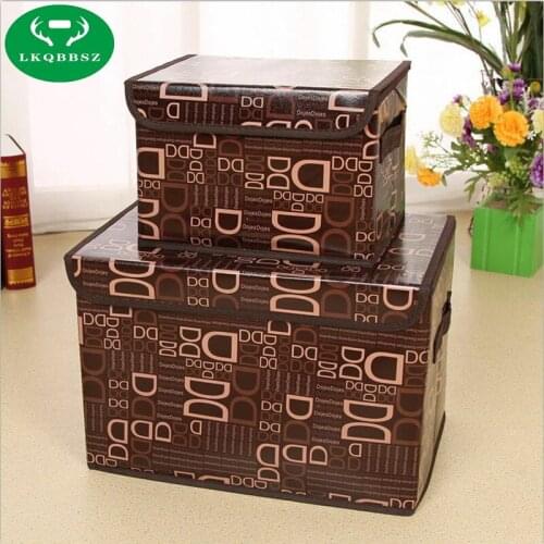 Triangle cover Fabric Storage Box Folding Socks Underwear Ties Bra Cosmetics Debris jewelry Storage Box Closet organizer Case