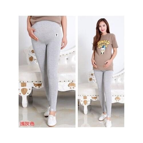 Spring Maternity Pants for Pregnant Women Cotton Maternity Leggings Long Pregnant Women Pregnancy Skinny Trousers Maternidad