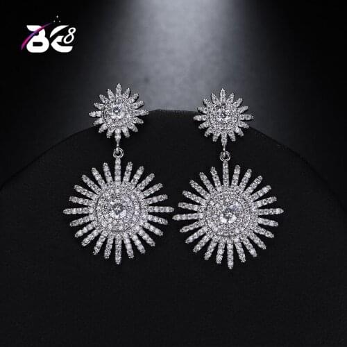 Be 8 New Charm Design Double Sizes Sun Flower Drop Earrings Statement Long Dangle Earrings for Women Birthday Gifts E464