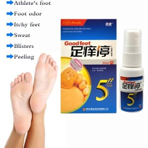 Professional Foot Care Antibacterial Deodorant Powder Anti Itch Sweat Odor Feet Liquid Anti-fungi Spray