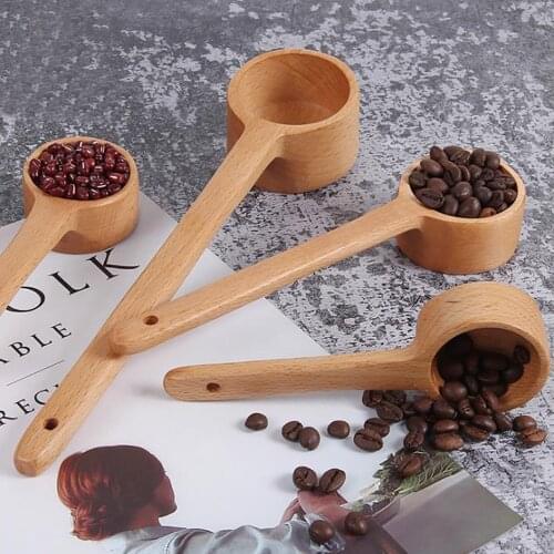 1Pcs Long-handled wooden spoon Japanese and Korean creative seasoning spoon Dessert coffee milk tea shop special spoon