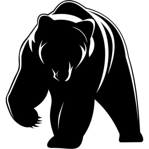 15cm x 15cm Cute Grizzly Bear JDM Vinyl Decal Animal Sticker Fits Car Window Truck Bumper Laptop Kayak Decor Styling 13 Colors