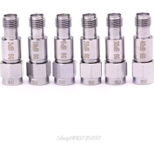 2W SMA DC-6GHz Coaxial Fixed Attenuators Frequency 6GHz SMA Fixed Connectors Jy29 20 Dropship