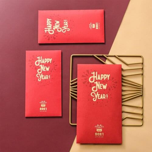 2021 Chinese New Year Red Pocket Red Envelopes Lucky Money Packet Ox Year Red Envelopes for Spring Festival Best Wishes