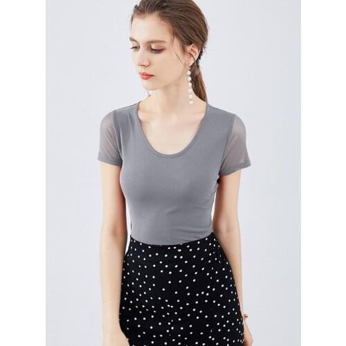 2021 Summer quality leisure breathable fashion soft womens Short Sleeve T-Shirt