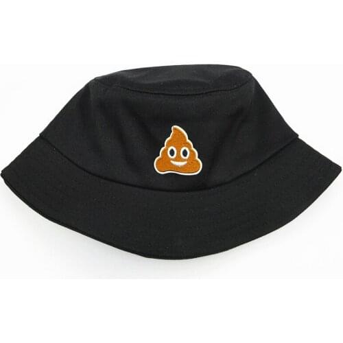 2021 Cartoon Ghost Embroidery Cotton Bucket Hat Fisherman Hat Outdoor Travel Sun Cap Hats for Men and Women 54
