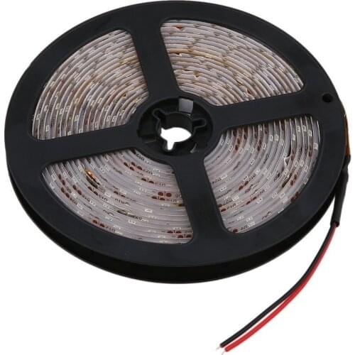 5M/3528/300 LED Waterproof Single LED Strip Lamp 12V Warm Cool White SMD Ribbon Strips For Ceiling Counter Cabinet Light Belt