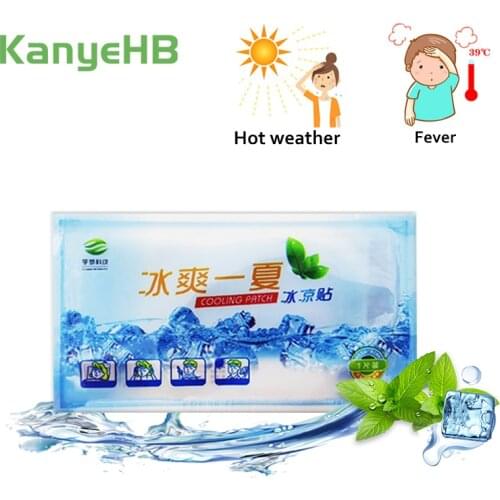 7bags Fever Down Patch Antipyretic Headache Relieve Pain Pad Lower Temperature Paste Ice Gel Polymer Hydrogel Cooling Patch A207