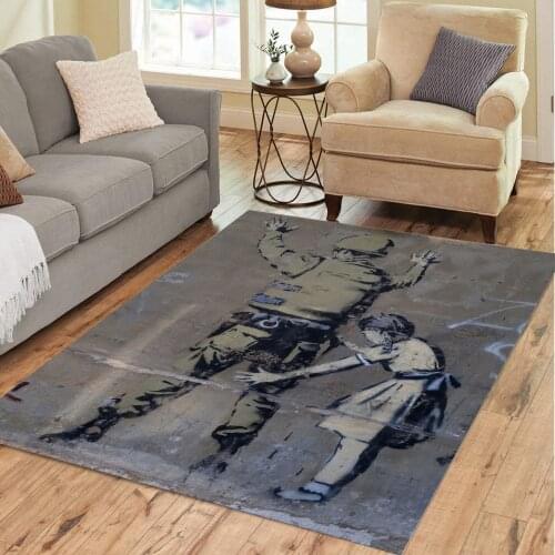Banksy street art Carprt Rug for Living Room Bedroom Decoration Home Non-slip Rugs Floor Mat Dropshipping