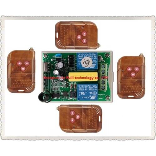 AC 220V Wireless Remote Control Switch 1 * receiver + 4* transmitter Tubular motor forward and reverse