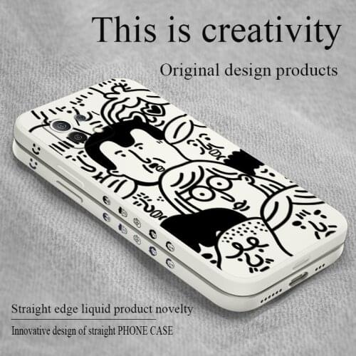 Sketch Japen avatar Phone Case For Xiaomi Mi 11 10T 10T Pro 10 S lite Ultra 9T 9 8 Note 10 Pro Poco F3 F2pro X2 Silicone Cover