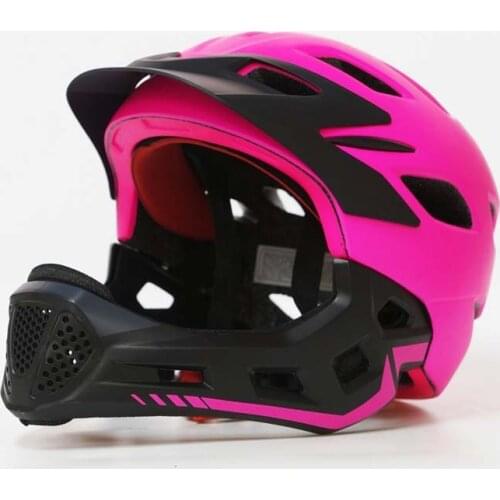 Integrally-Mold Safety Childrens Bicycle Helmet MTB Riding Scooter Enduro Rider Helmet Kids Off Road Bike Cap Full Face Cyclist