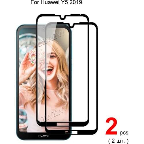 2pcs Full Cover Tempered Glass For Huawei Y5 2019 Tempered Glass Screen Protector Protective Glass For Huawei Y5 2019