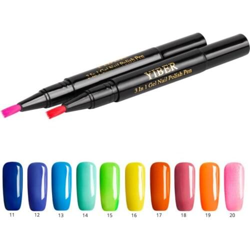 5ml Soak-off UV LED Gel Polish Pen Nail Polish Nails Art Multiple Colour Painting Gel Varnishes Base Manicure 10 Colors TSLM1